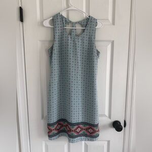 Skies Are Blue Sleeveless Sheath Dress Blue Gray